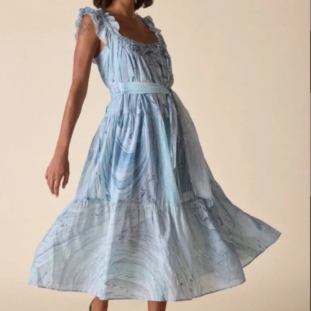 St. Roche Rowena Dress Blue Marble Size 6